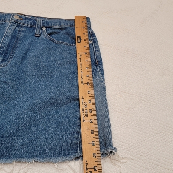 Madewell Denim A-Line Mini Skirt: Pieced Edition Women's Size 32 Size 14 - Picture 13 of 15